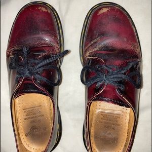 Dr Martens red/black leather Gibsons UK 5, US 7